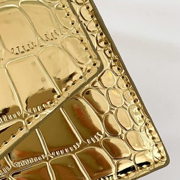 Small Silver Crossbody Satchel Y2K Evening Handbag for Women - Hobo Shoulder Tot - Picture 7 of 9